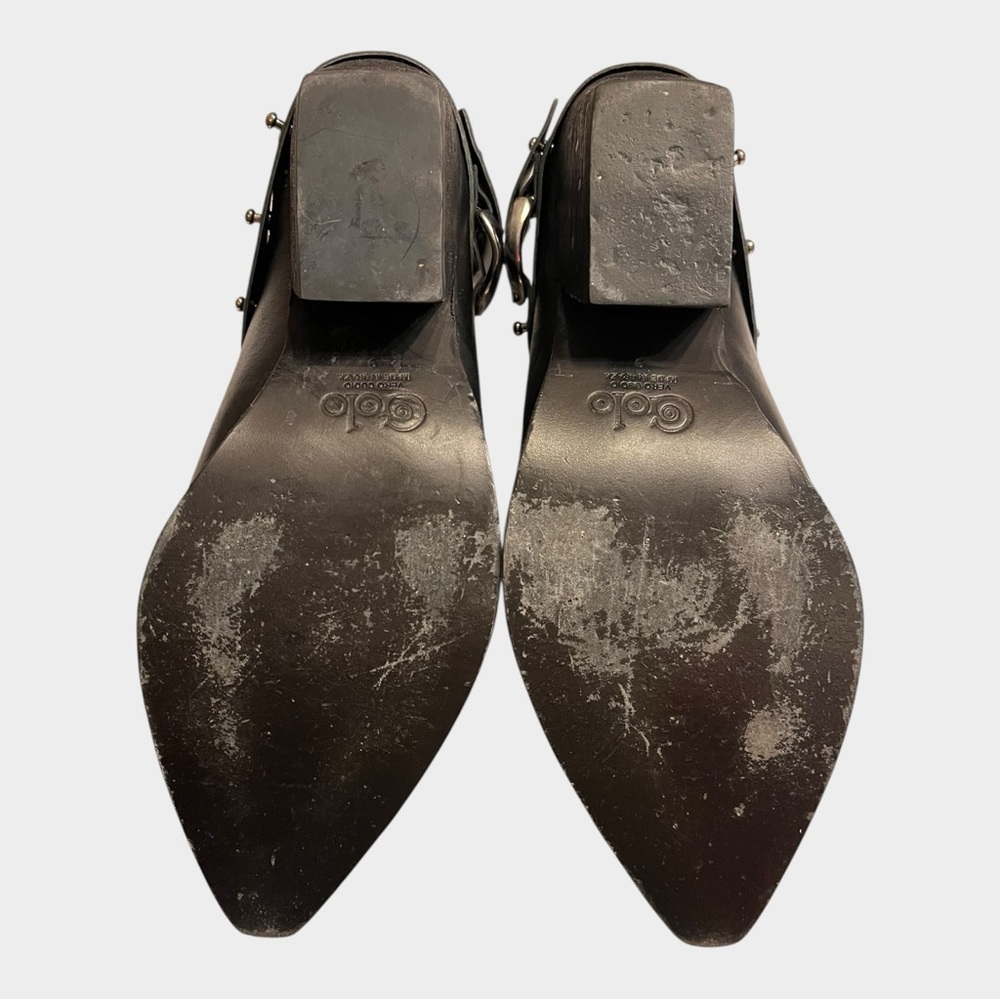 GOLO Woody Noir black leather western mule booties women’s size 9 made in Brazil - Picture 9 of 12